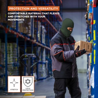 Men's Open Hole Face Mask - Breathable, Flexible, and Warm Winter Face Cover