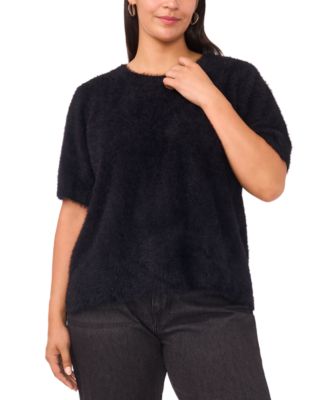 Vince Camuto - Plus Size Short-Sleeve Crewneck Sweater