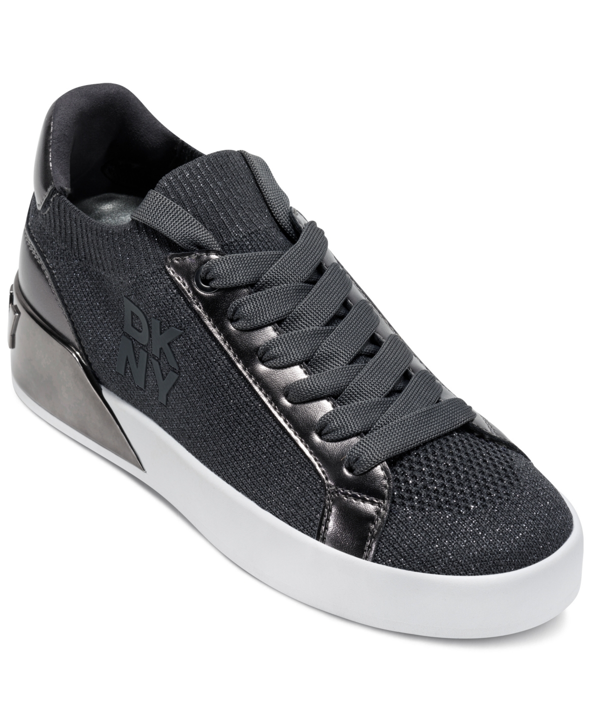 Dkny Women's Mallory Lace-up Sneakers In Black