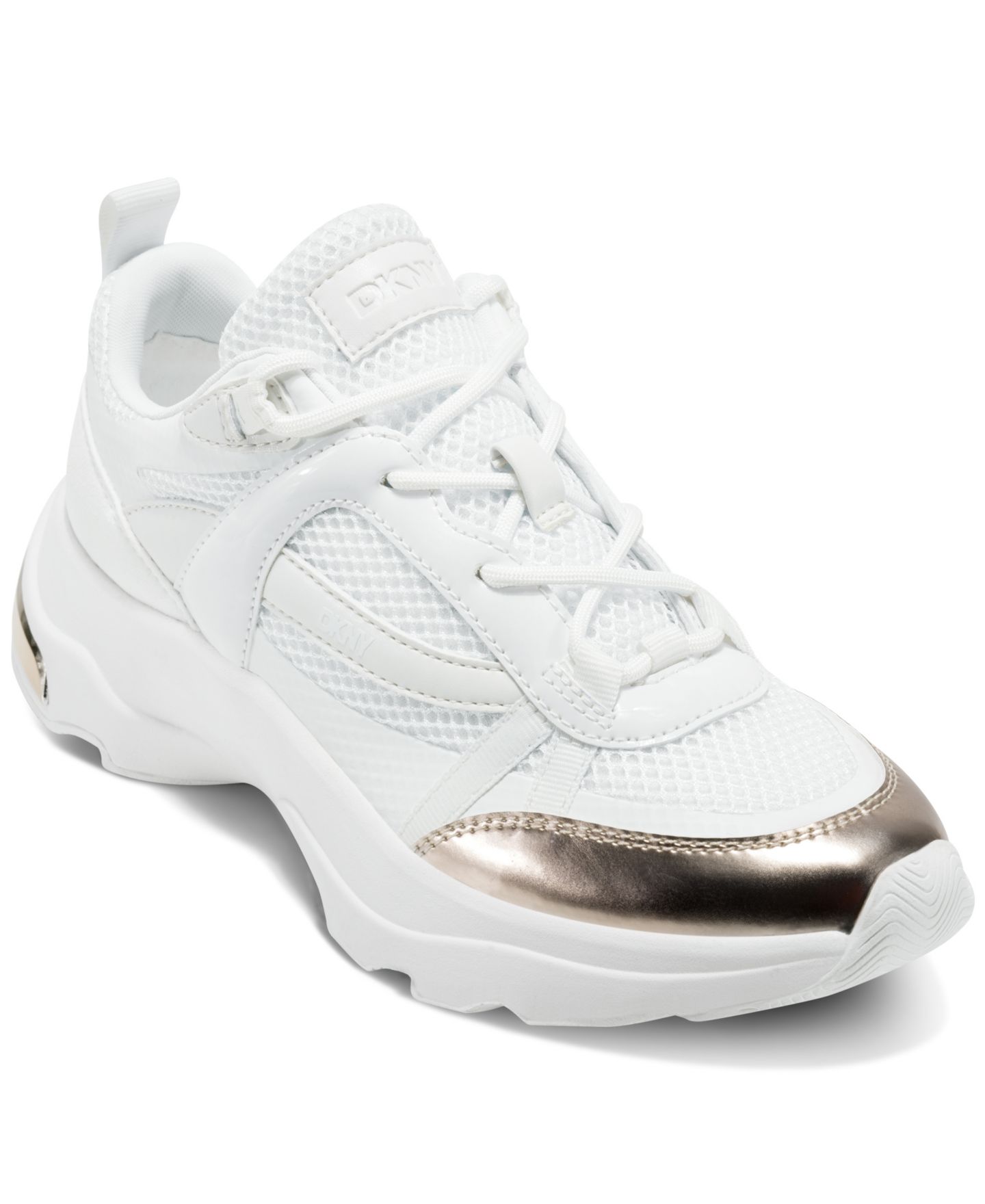 Женские кроссовки DKNY Juna Lace-Up, цвет: Белый / Шампань — фото 1