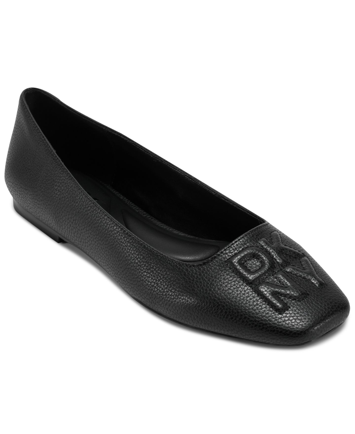 Женские балетки DKNY Darianne с квадратным носом, цвет: Чёрный — фото 1