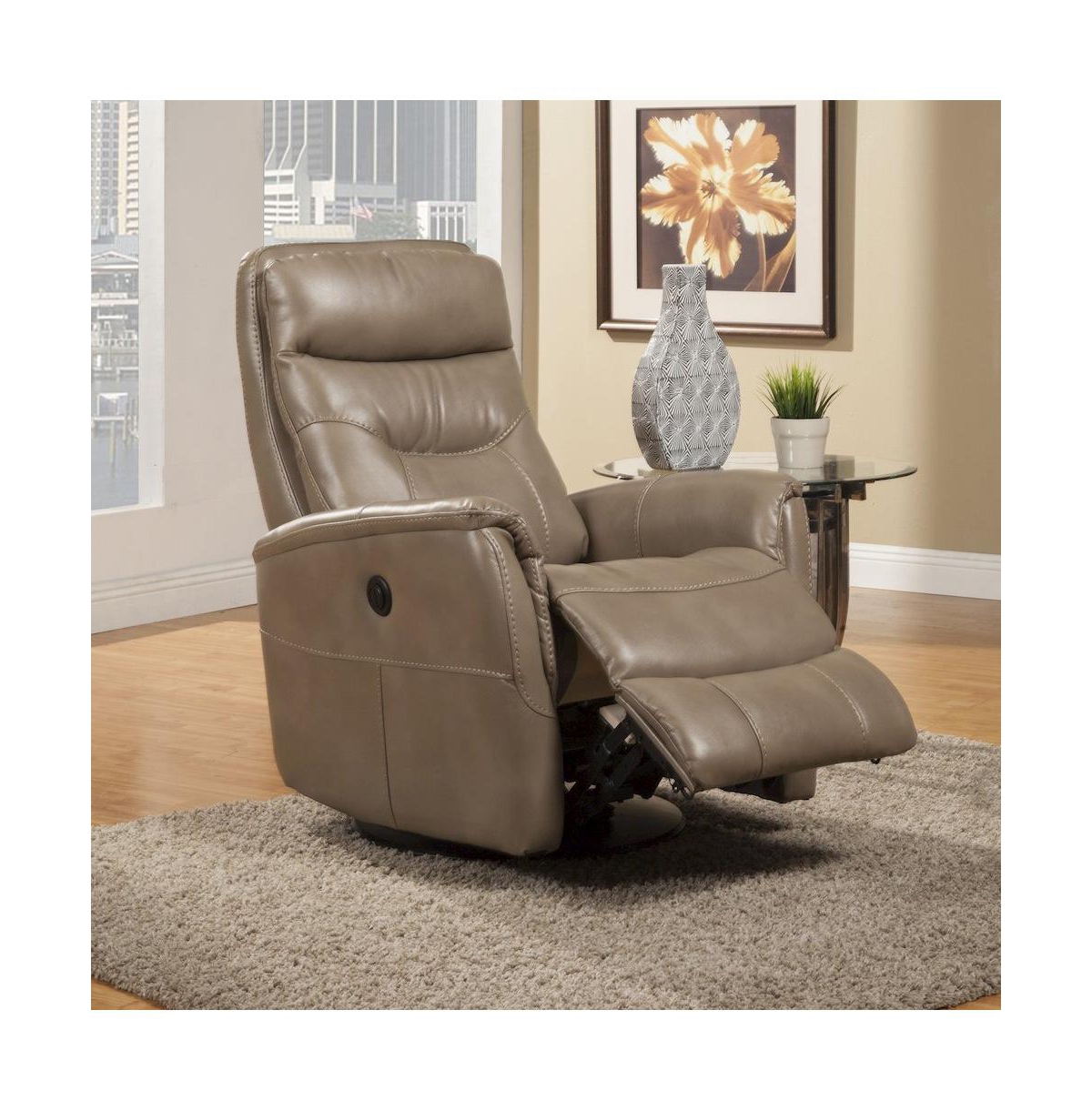 Parker Living Single Piece 90% Polyester, 10% Pu Gemini - Linen Power Swivel Glider Recliner