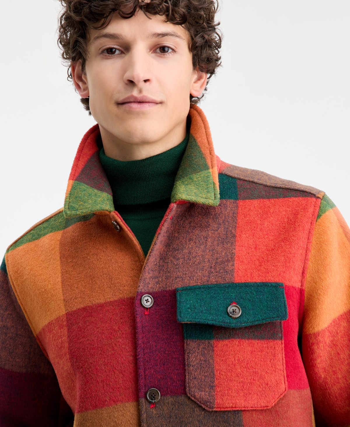 Club Room Men's Mega Check Shirt Jacket, Macy's Exclusive