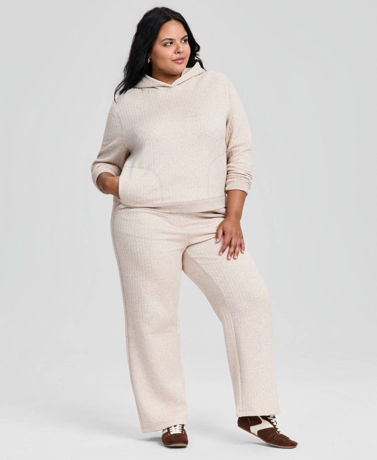 And Now This Trendy Plus Quilted Lounge Hoodie, Macy's Exclusive