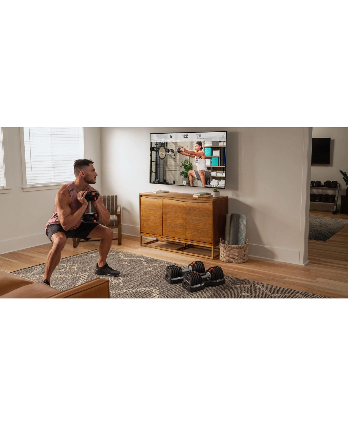 NordicTrack 55 lb Select-a-Weight Dumbbell Pair, Black