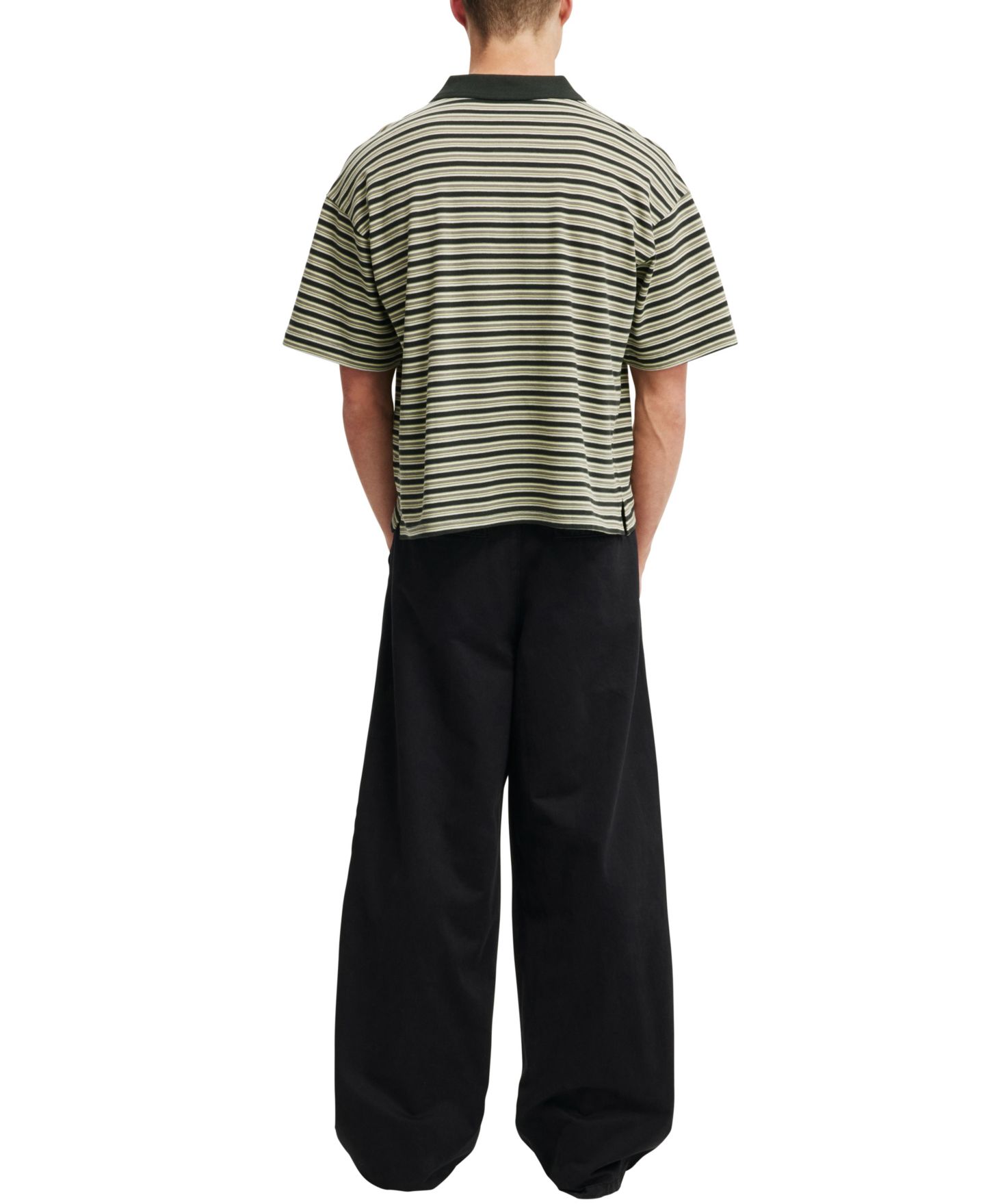 Мужские брюки COTTON ON Super Baggy Pleated Pant, цвет: Чёрный — фото 5
