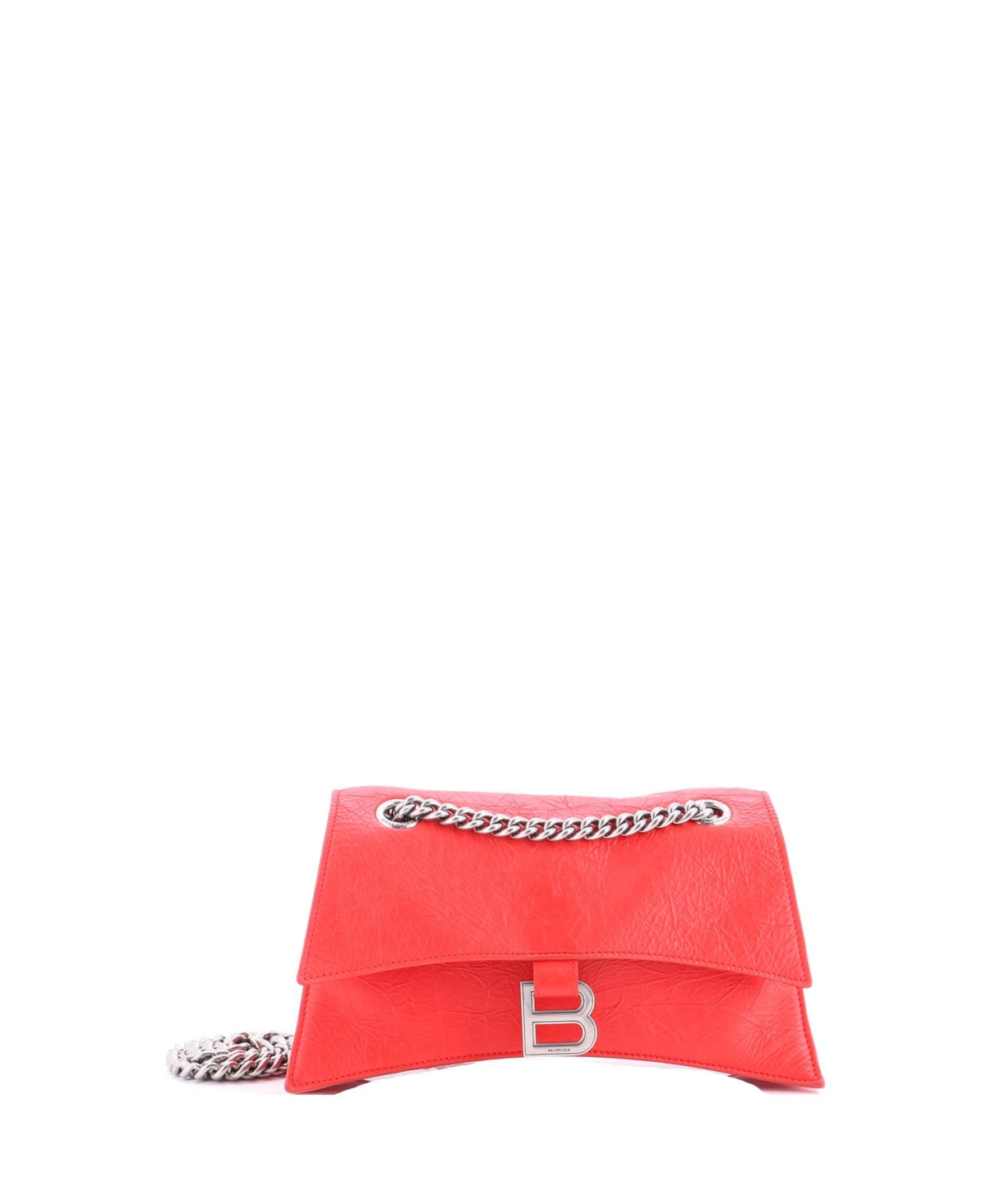 Pre-Owned Balenciaga Small Crush Chain Flap Bag Leather