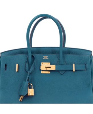 Birkin 30 Handbag Blue Togo with Gold Hardware