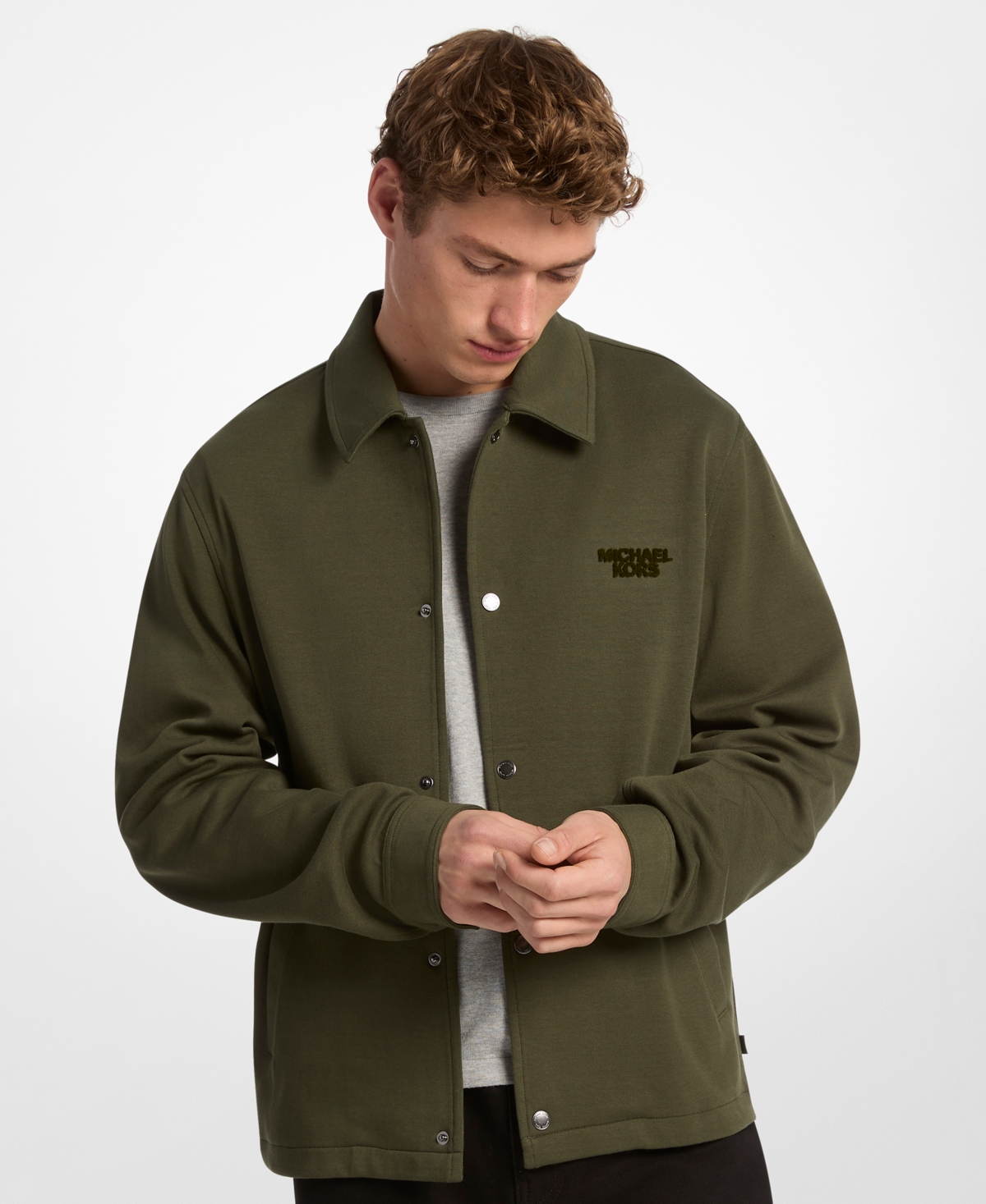 Michael Kors Men's Collared Long Sleeve Jacket