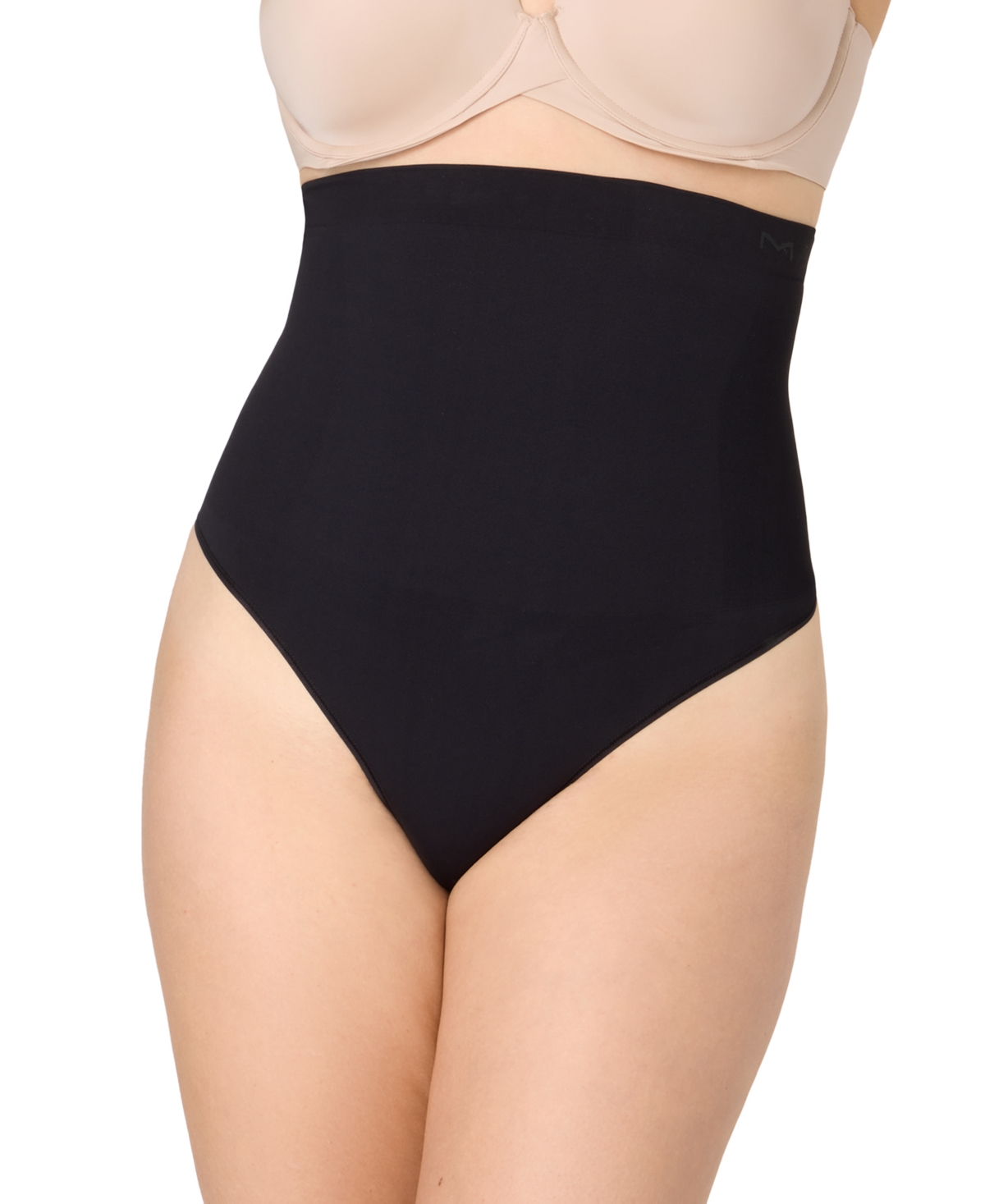 Maidenform Women's Seamless High Waist Thong In Black