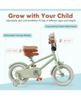 HONGGE 12 Inch Kids Bike with Adjustable Handlebar and Saddle