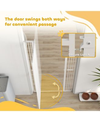 67" Extra Tall Pet Gate, 30"-41" Dog Gate with Cat Door,