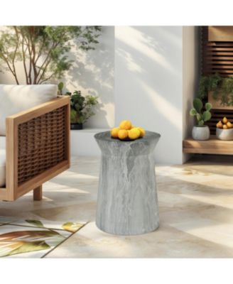 Streamdale Cement Outdoor Accent Table - Terrazzo Style