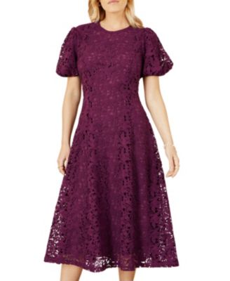Women's Stretch Lace Midi Dress