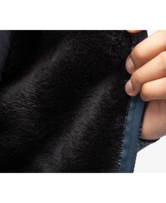 Men's Zip Up Fleece Lined Cardigan Hooded Sweater