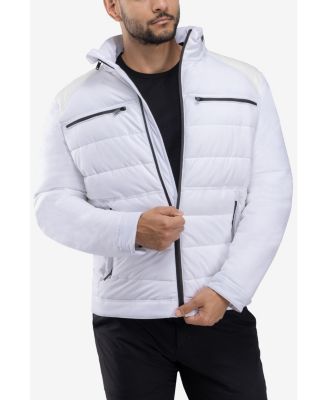 Men's Puffer Jacket With PU Shoulder