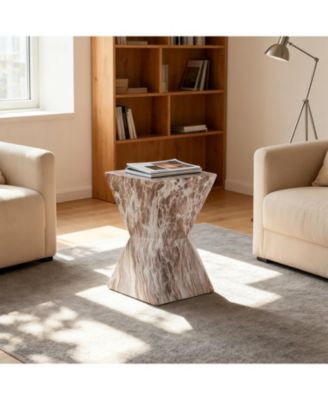 Streamdale Cement Outdoor Accent Table - Terrazzo Style