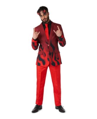 Men's Devil Costume - Slim Fit Suit - Red and Black