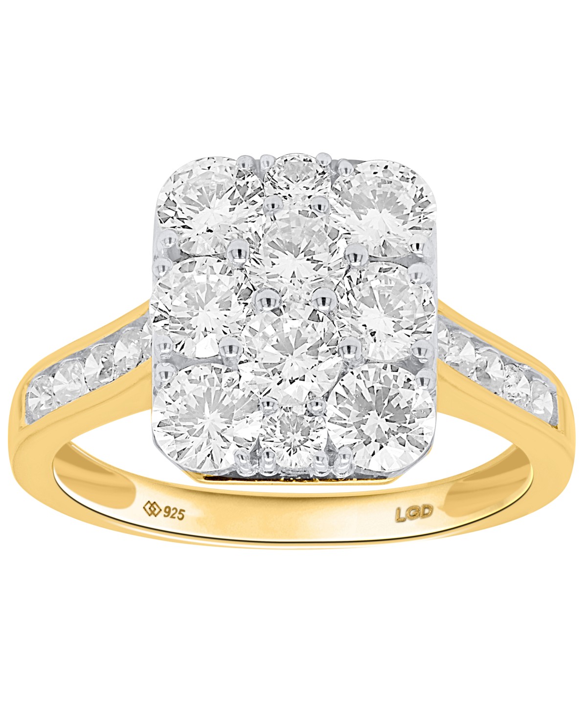 Украшения Forever Grown Diamonds Lab-Grown Diamond Ring (2 ct. t.w.) in Sterling Silver or 14k Gold-Plated Sterling Silver — фото 1