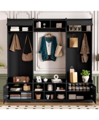 Modern Hall Tree with Shoe Storage & Bench