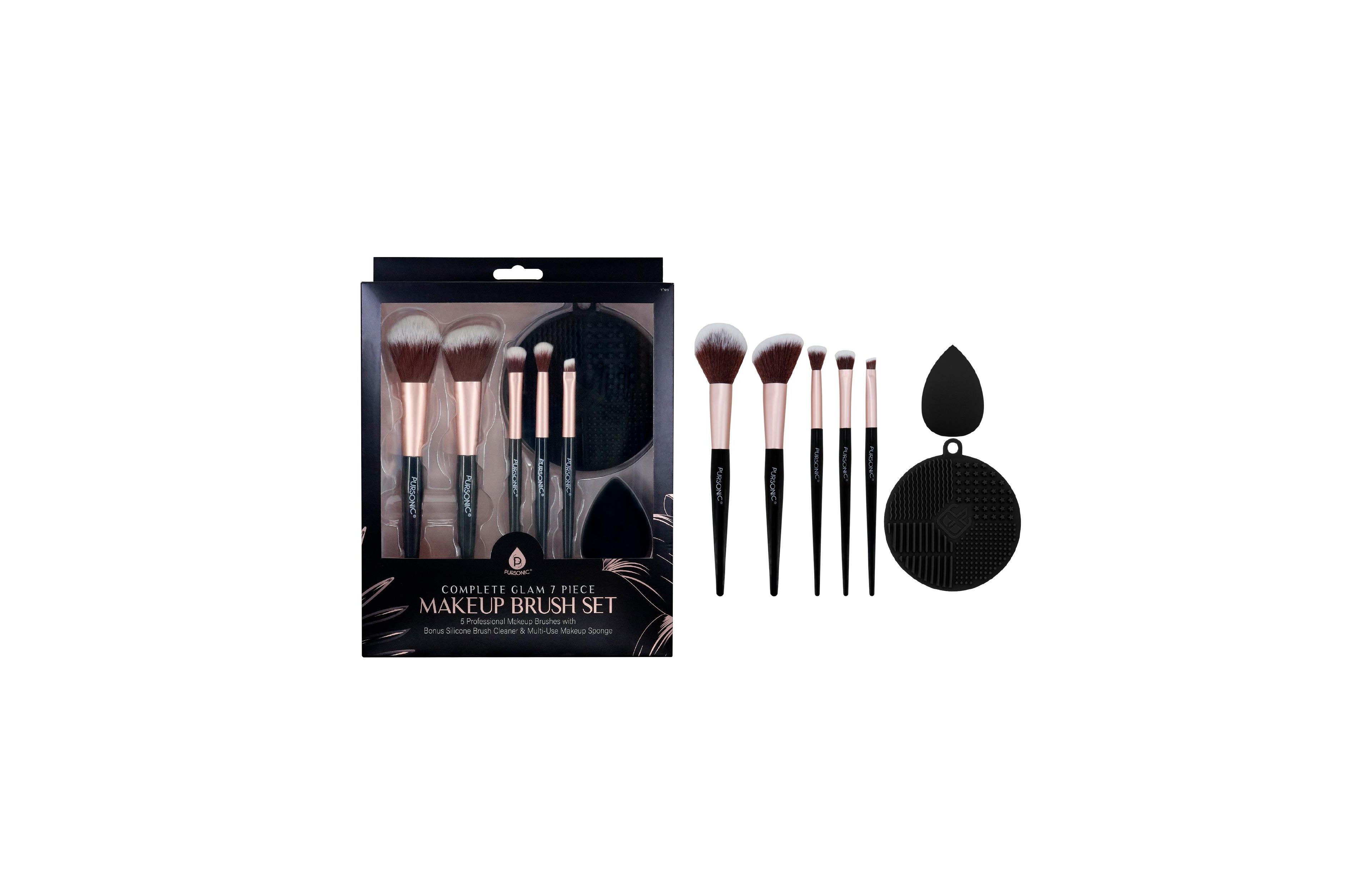 Pursonic Complete Glam 7-Piece Makeup Brush Set
