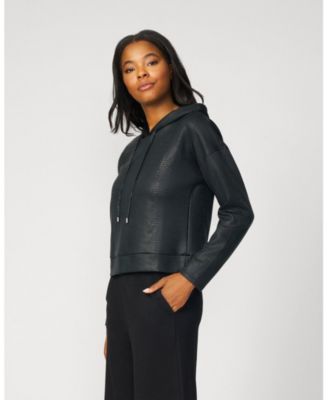 Women's Coated Bubble Hem Hoodie