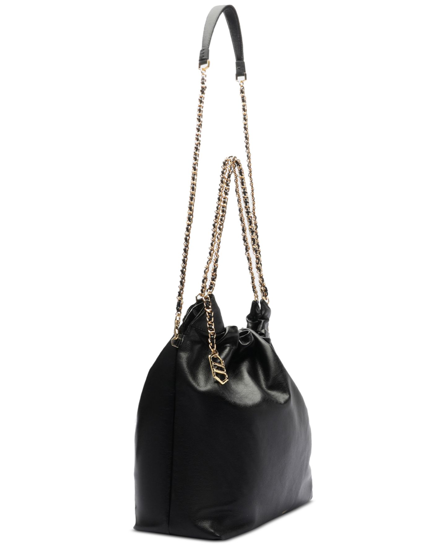 Женская сумка Arezzo Elizabeth Large Leather Bucket Handbag, цвет: Чёрный — фото 5