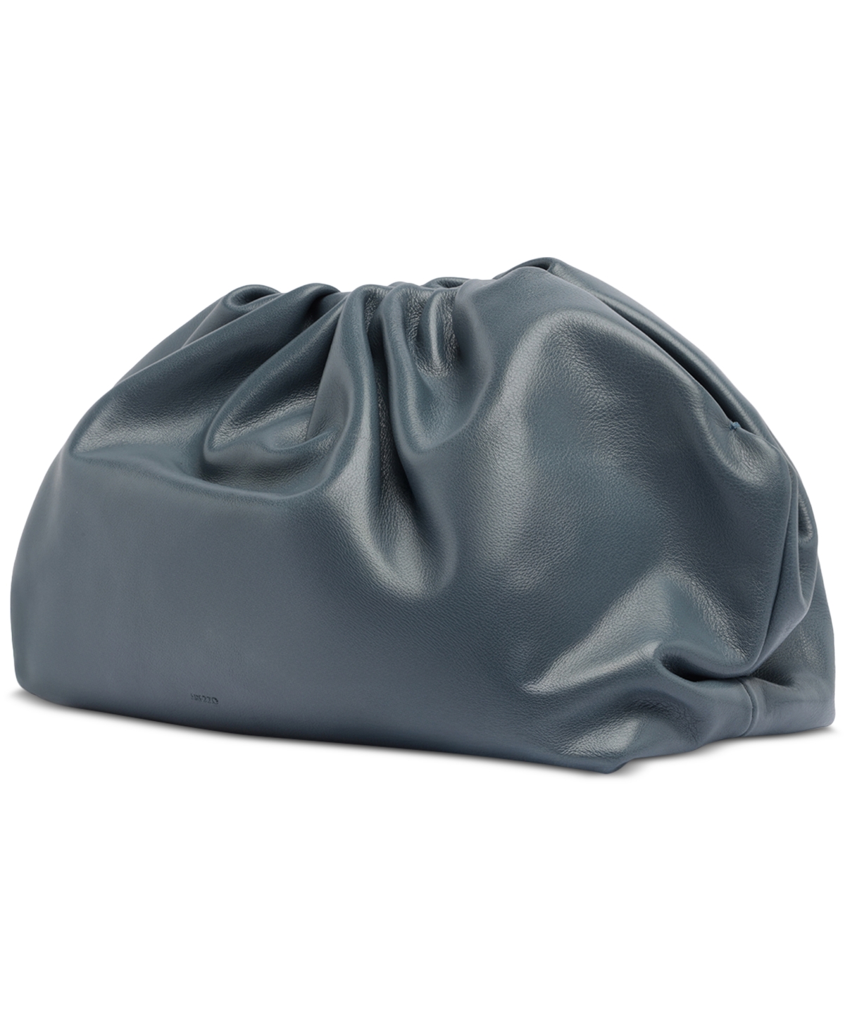 Arezzo Elizabeth Mini Leather Snap Button Handbag In Blue