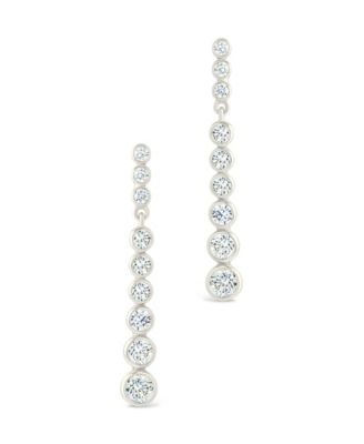 Sterling Silver Ianthe Brilliant Cut CZ Dangle Earrings