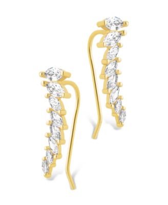 Sterling Silver Skye CZ Threader Crawler Earrings