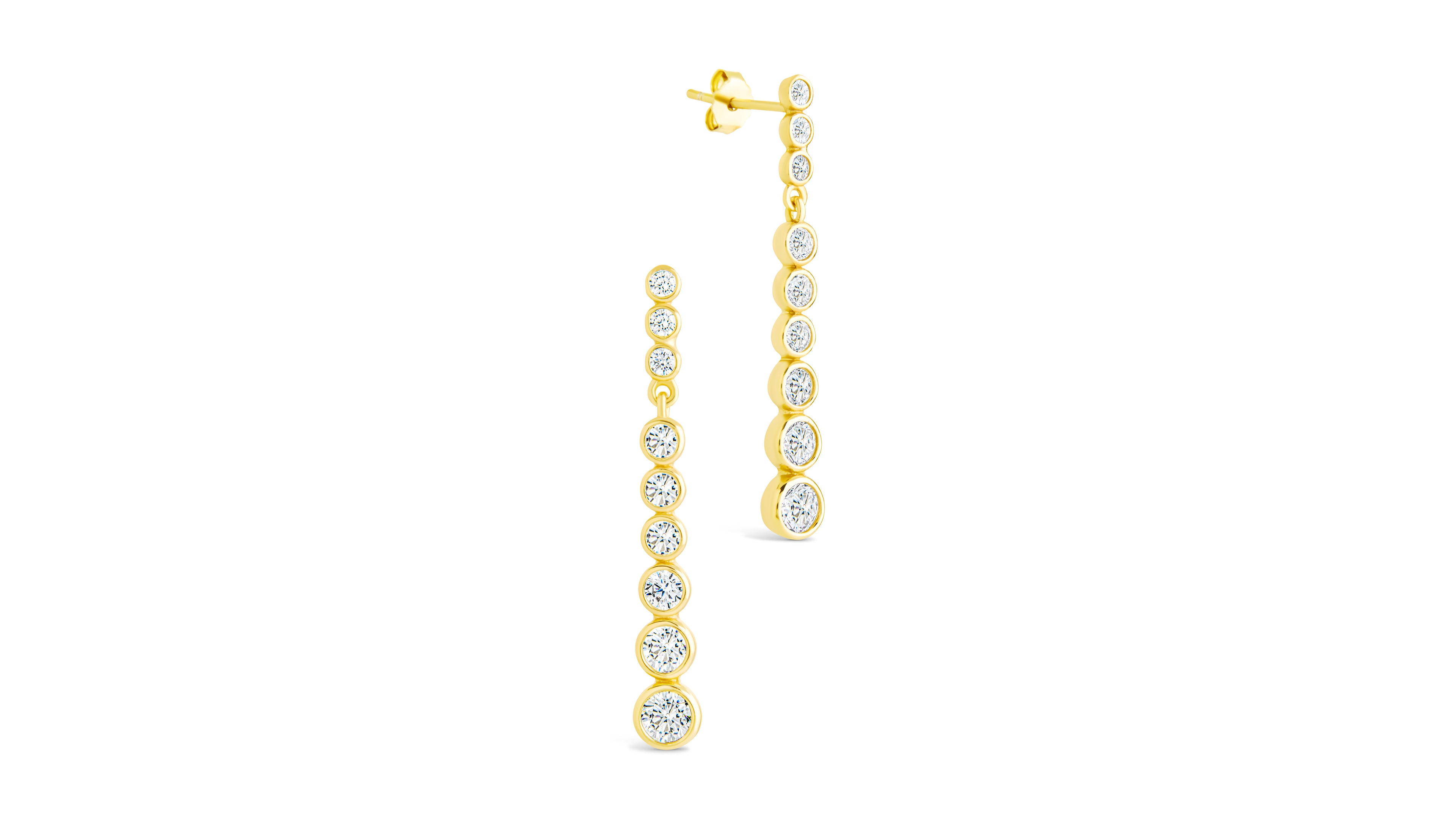 Sterling Forever Silver Ianthe Brilliant Cut Cz Dangle Earrings