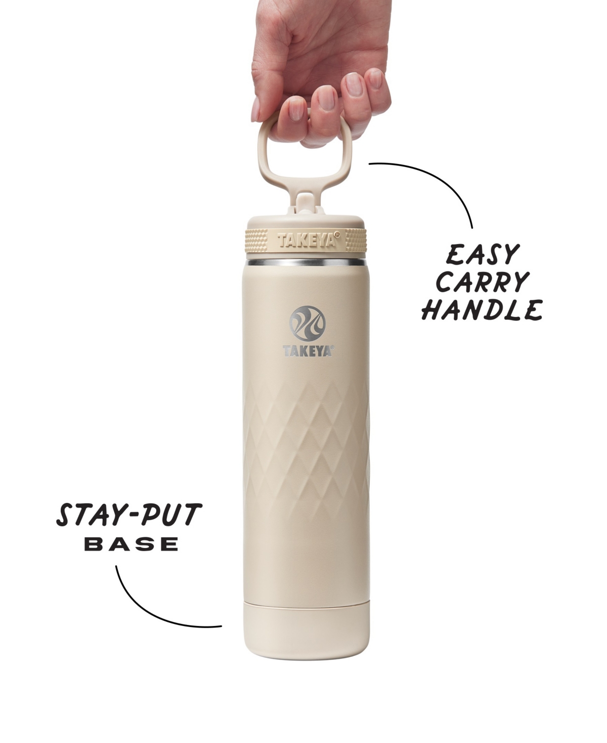 Takeya Sport 22 Oz. Triple-insulated Water Bottle With Straw Lid In Brown
