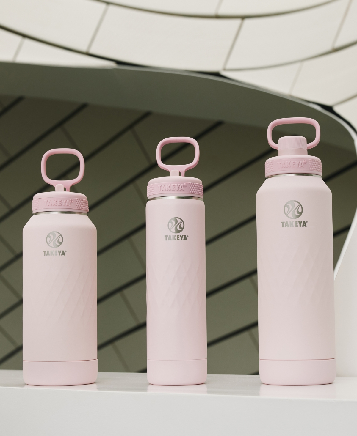 Takeya Sport 22 Oz. Triple-insulated Water Bottle With Spout Lid In Pink