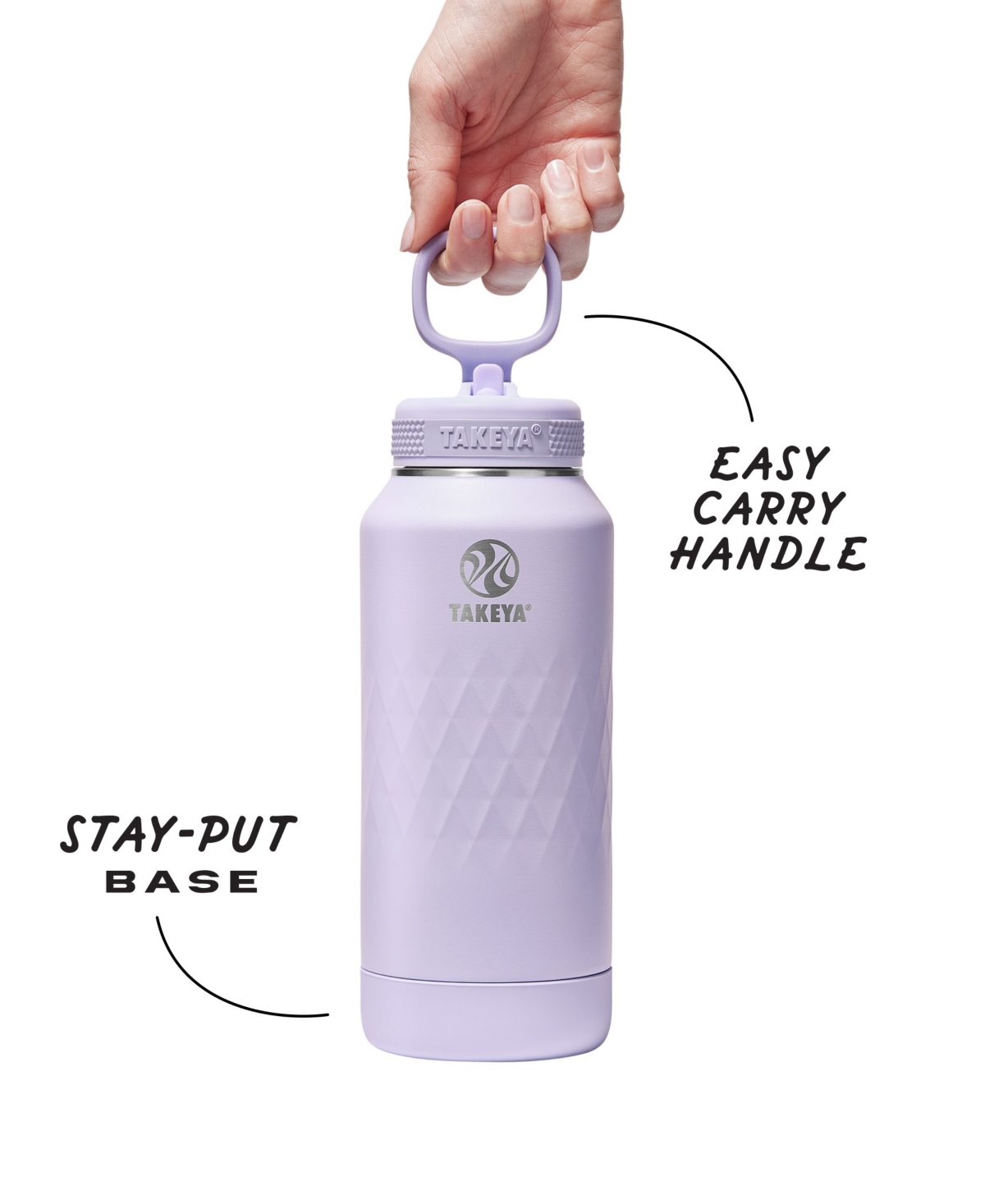 Takeya Sport 32 Oz. Triple-insulated Water Bottle With Straw Lid In Silver