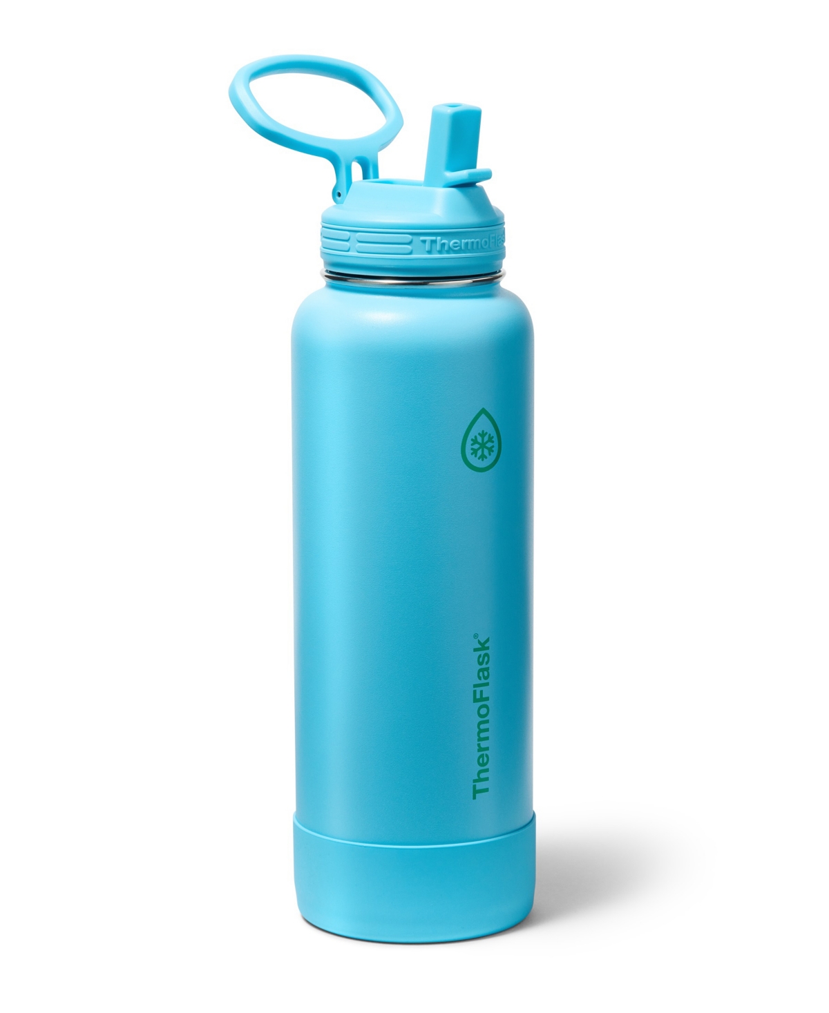 Thermoflask 40 Oz. Double Wall Vacuum Insulated Water Bottle With Straw Lid In Blue