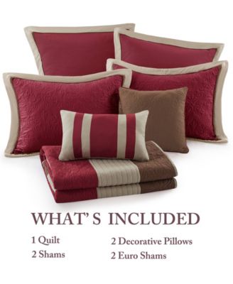 Attingham Reversible 7-Pc. Quilt Set, Full/Queen