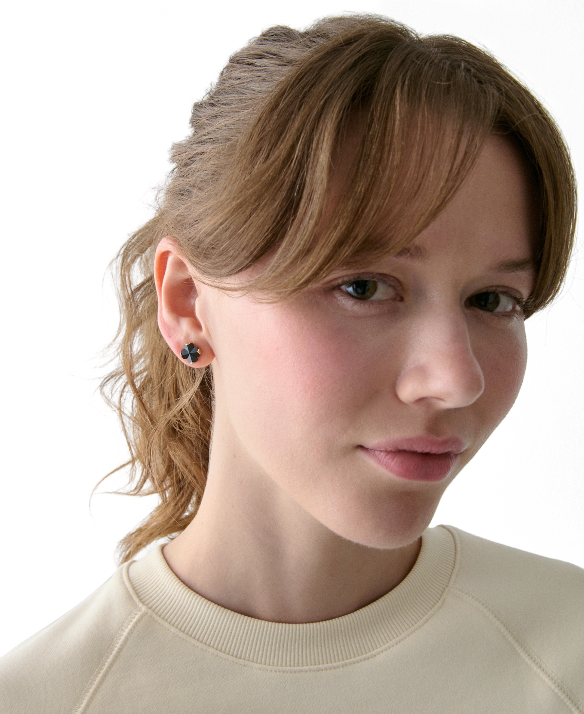 kate spade new york Cubic Zirconia Black Flower Stud Earrings