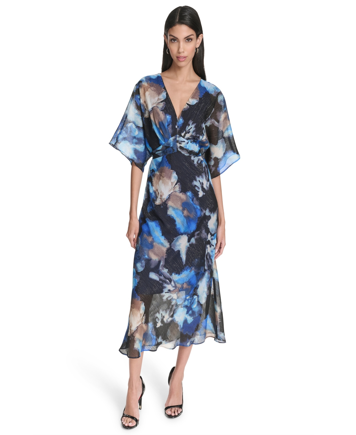 Halston Women's Printed Kimono Dress In Multi