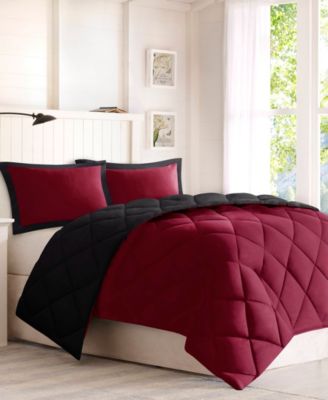 Larkspur Reversible Microfiber Down Alternative 3-Pc. Comforter Set, Full/Queen