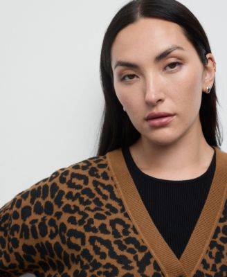 Women's Leopard Knit Cardigan