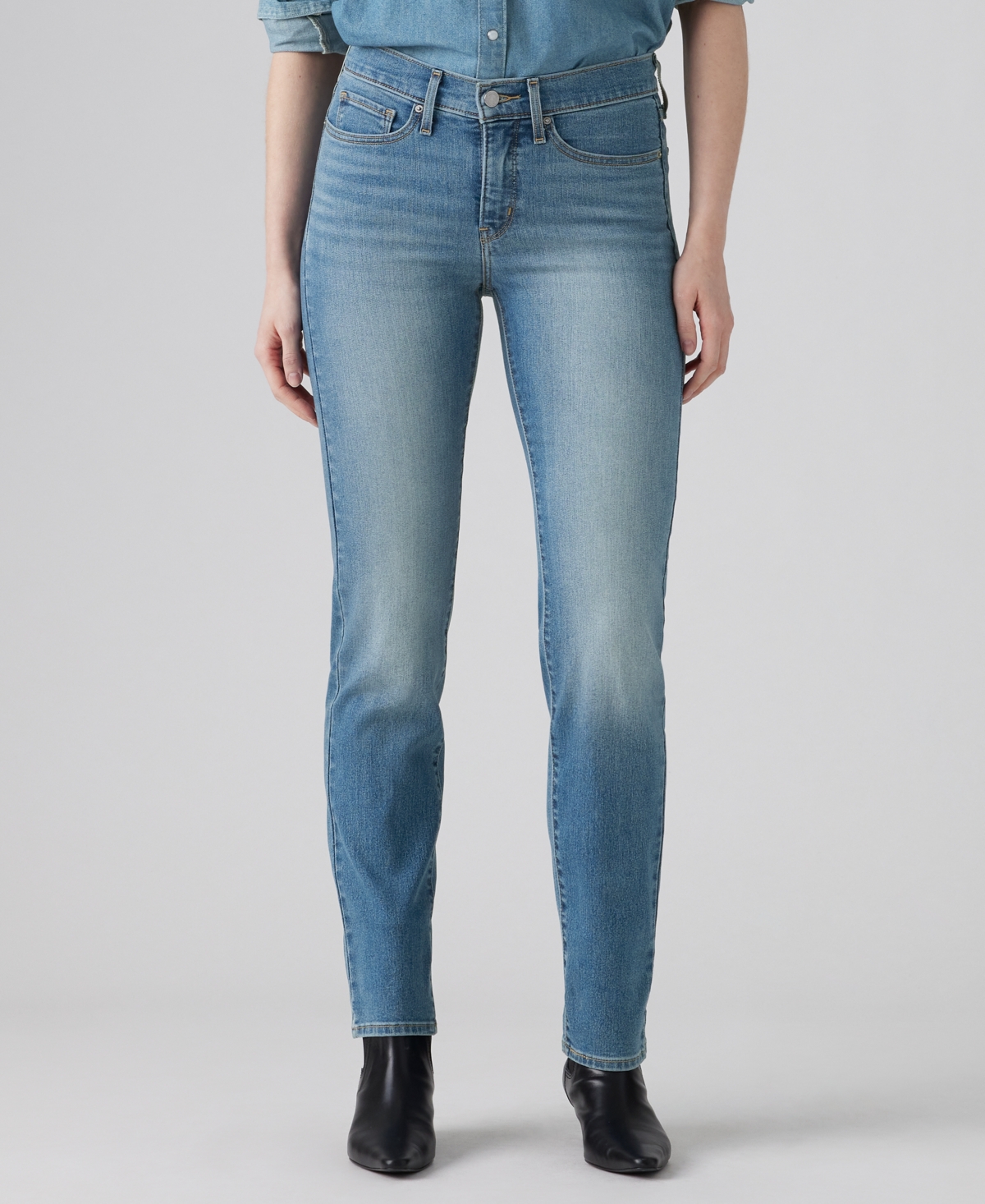 Levi's Women's 314 Shaping Straight Mid Rise Jeans In Blue
