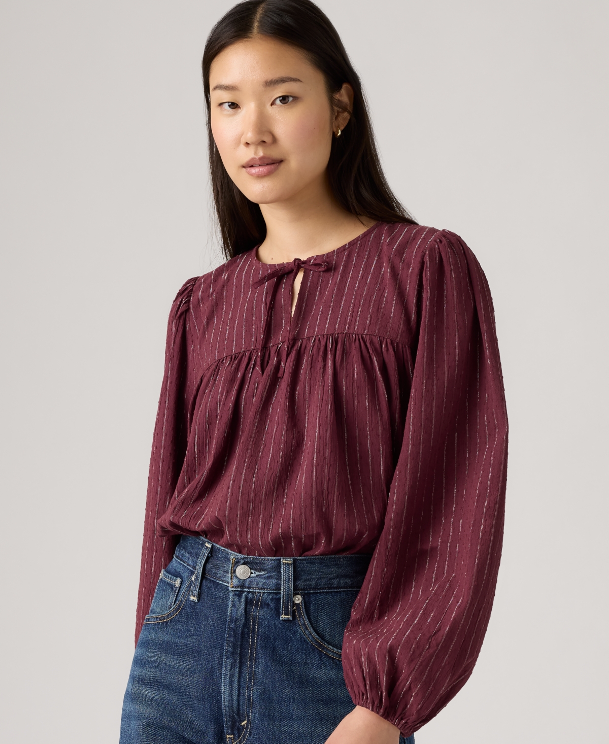 Levi's Women's Josephine Long Sleeve Top In Red