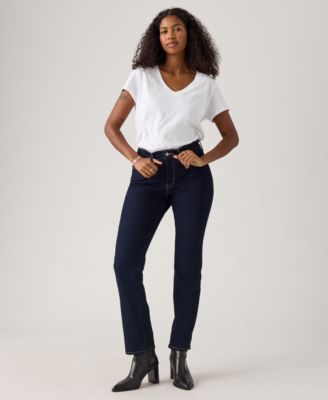 Women's Classic Mid Rise Straight-Leg Jeans