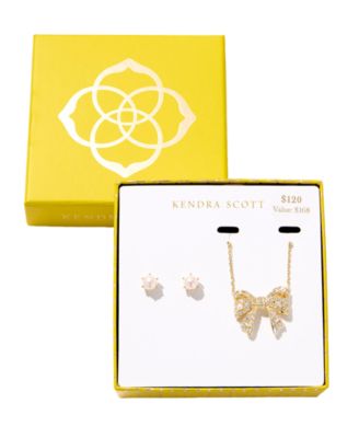 Kendra Scott Haley Bow Gold Pendant Necklace - Ivory Mother Of Pearl, 16-inch