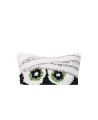 Mummy Face Small Accent Pillow 8" x 8" Fall Halloween Home Decor