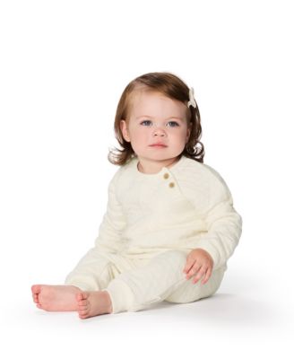Baby Girls' Quilted Crewneck Top and Joggers, 2-Piece Set