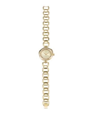 Open Circle Gold Plated Bracelet Watch, 85mm