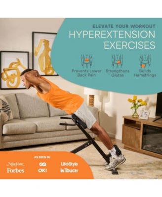 Adjustable Hyperextension Bench for Glutes, Hamstrings, and Lower Back - Foldable Home Gym Equipment