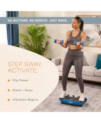 Auto-Start Vibration Plate – Whole Body Oscillation Machine with Bluetooth, 10 Speed Levels, Remote & Bands for Lymphatic Drainage
