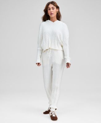 And Now This - Women's Cable-Knit Jogger Pants